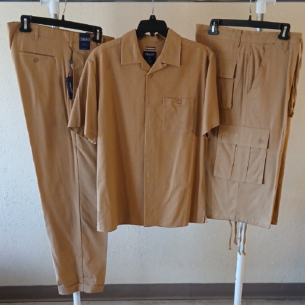 Tan Cargo Shorts with Versatile Style